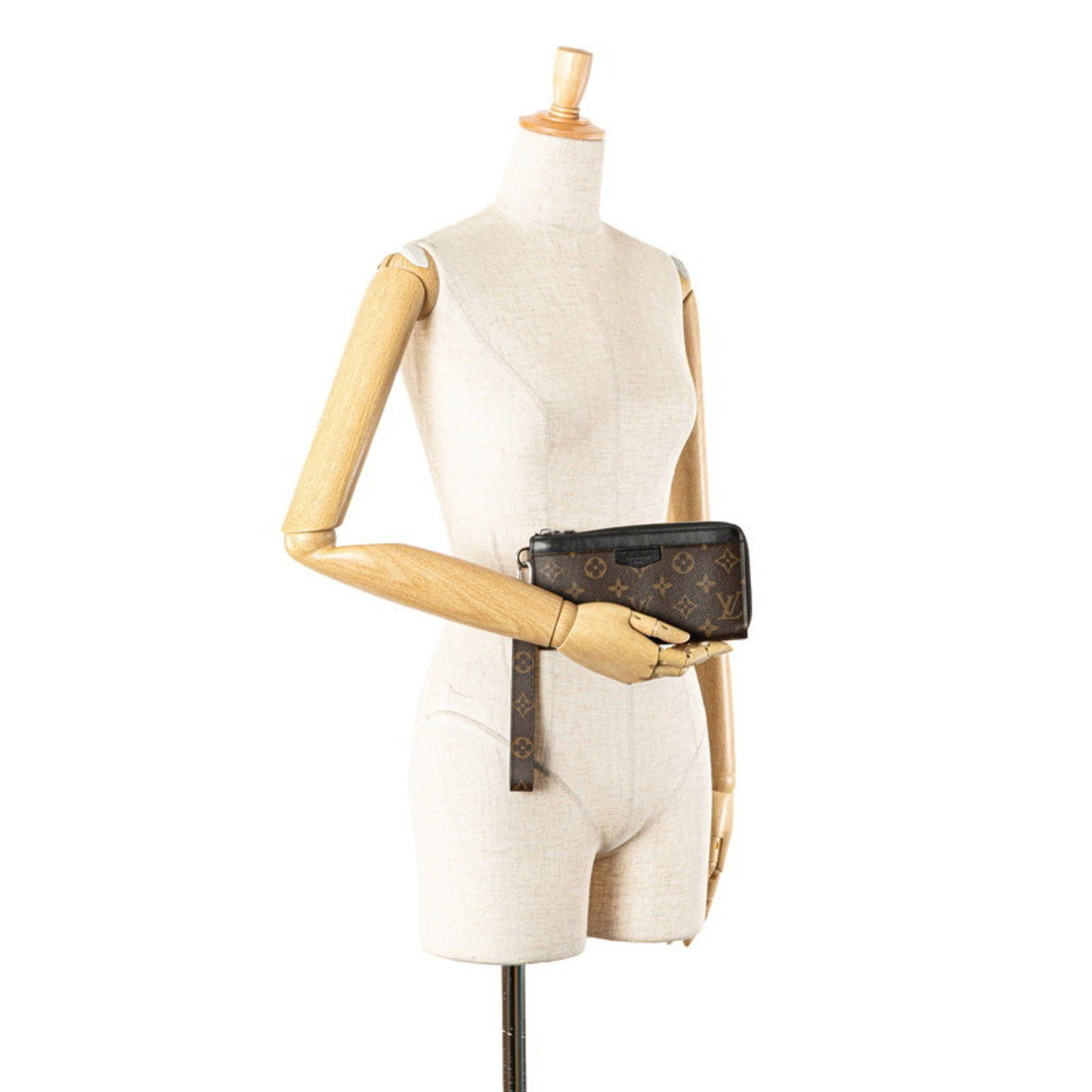 Louis Vuitton Louis Vuitton Monogram Macassar Zippy Dragonne L-shaped Zipper Long Wallet M69407 Brown and Black Leather Women's LOUIS VUITTON Size ONE SIZE - 15 Thumbnail