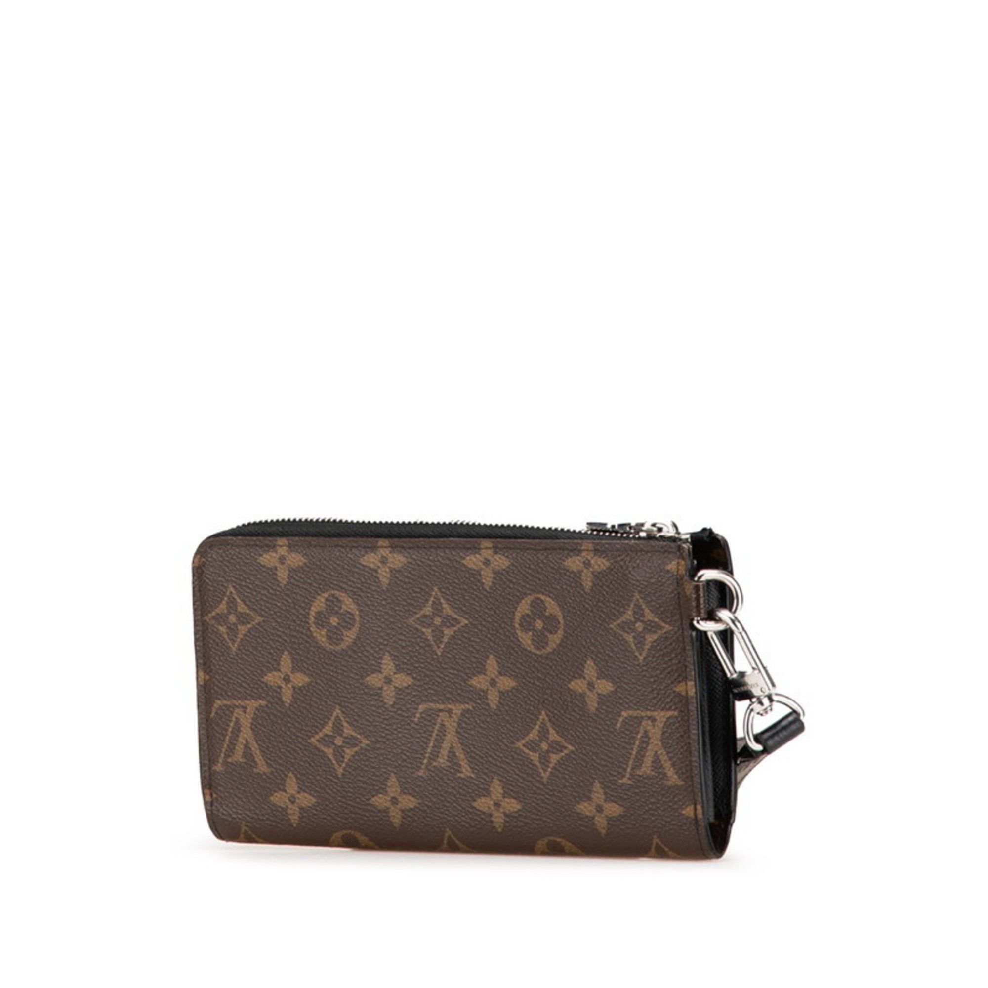 Louis Vuitton Louis Vuitton Monogram Macassar Zippy Dragonne L-shaped Zipper Long Wallet M69407 Brown and Black Leather Women's LOUIS VUITTON Size ONE SIZE - 2 Thumbnail