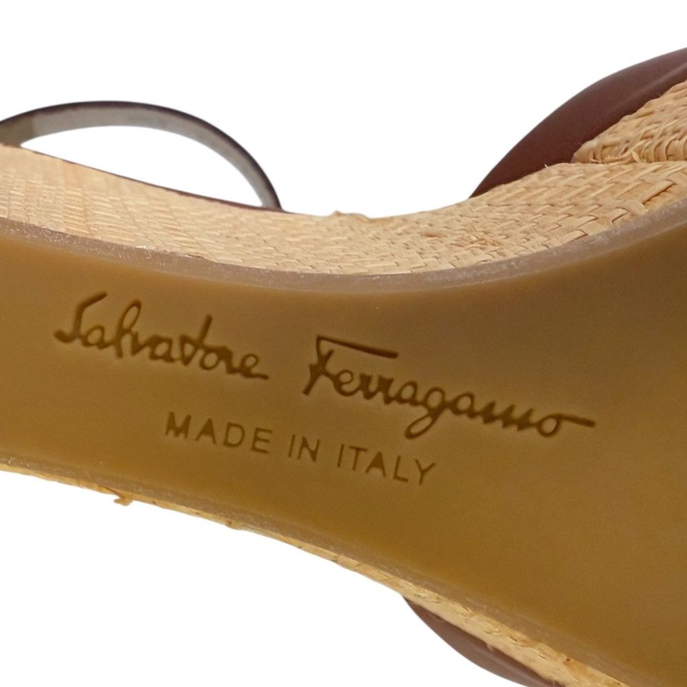 Salvatore Ferragamo Salvatore Ferragamo Salvatore Ferragamo Leather Wedge Sandals Leather Shoes DUTY FREE for USA Size ONE SIZE - 10 Thumbnail