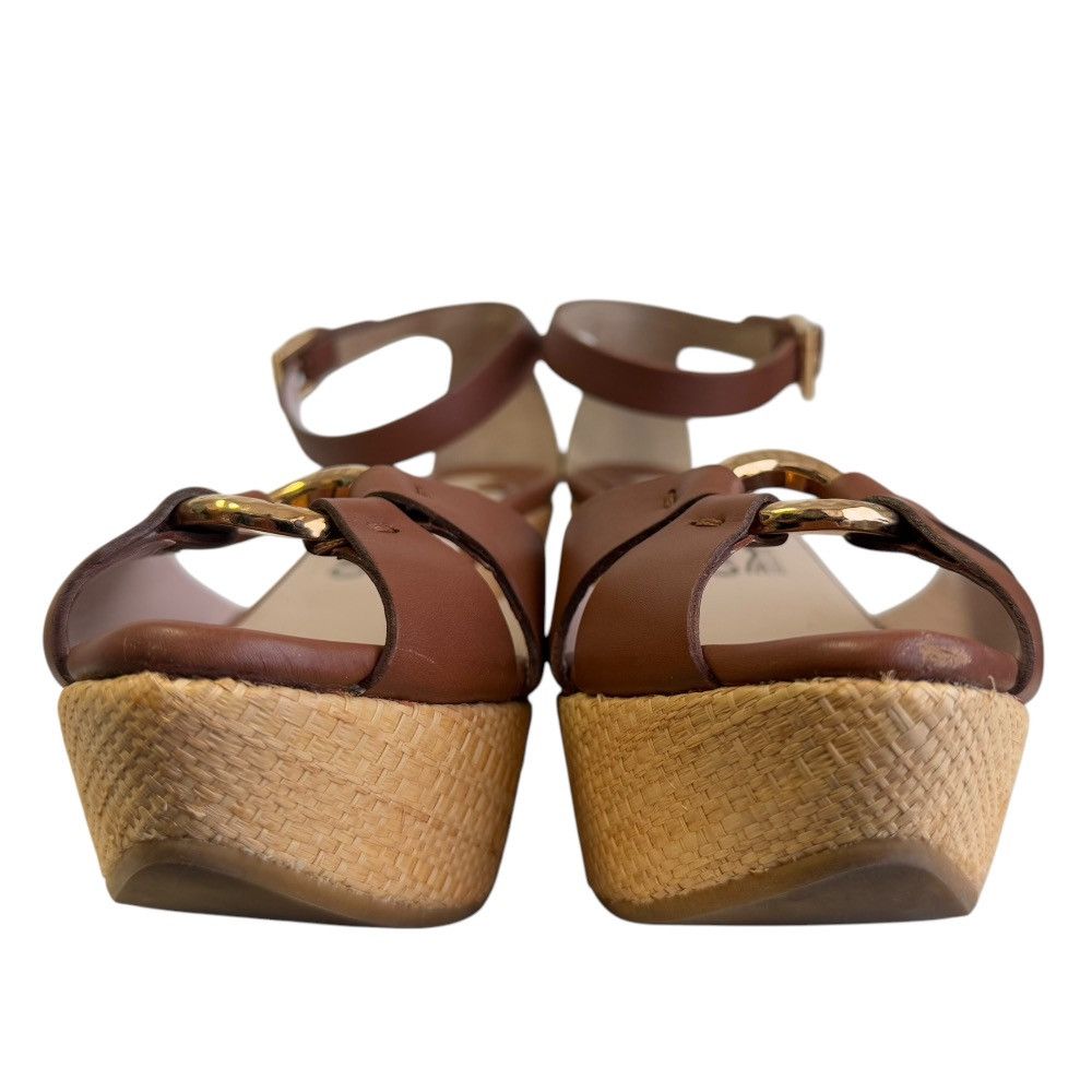 Salvatore Ferragamo Salvatore Ferragamo Salvatore Ferragamo Leather Wedge Sandals Leather Shoes DUTY FREE for USA Size ONE SIZE - 2 Thumbnail
