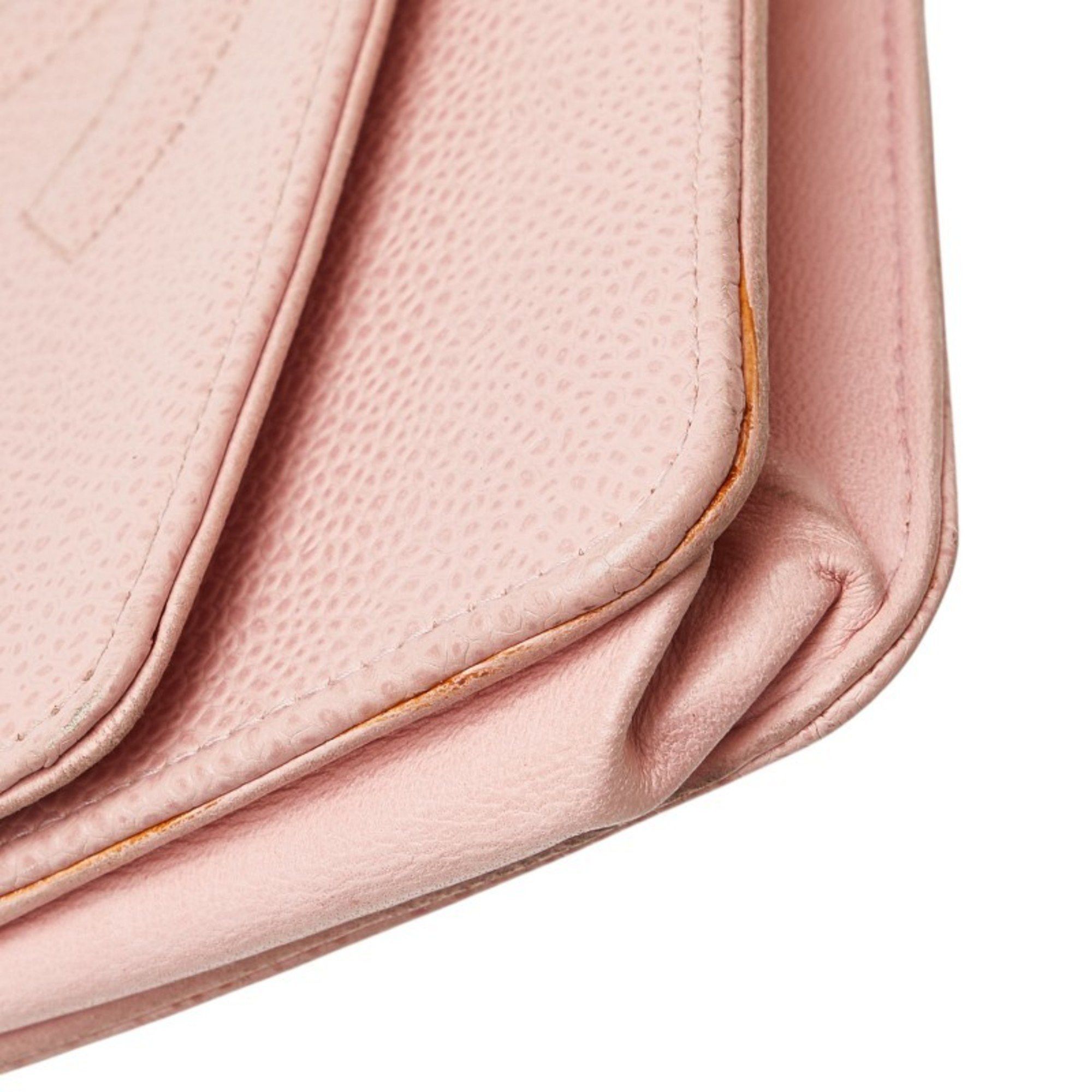 Chanel CHANEL Coco Mark Chain Shoulder Wallet in Pink Caviar Skin for Women Size ONE SIZE - 4 Thumbnail