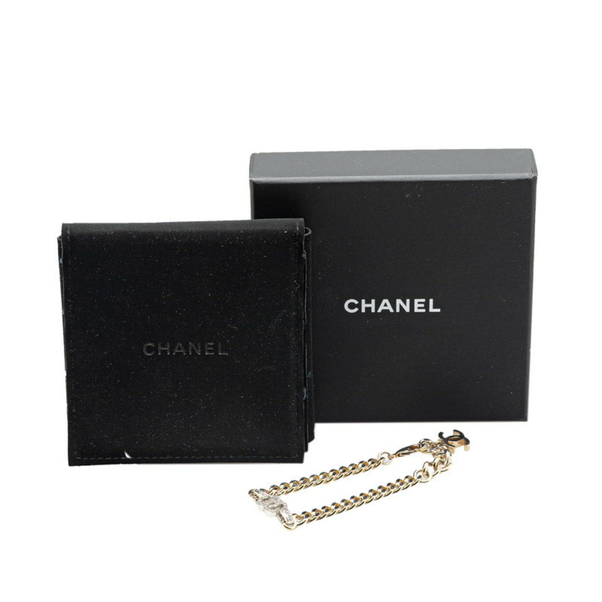 Chanel Chanel Coco Mark Rhinestone Chain Bracelet in Silver Metal for Women Size ONE SIZE - 7 Thumbnail