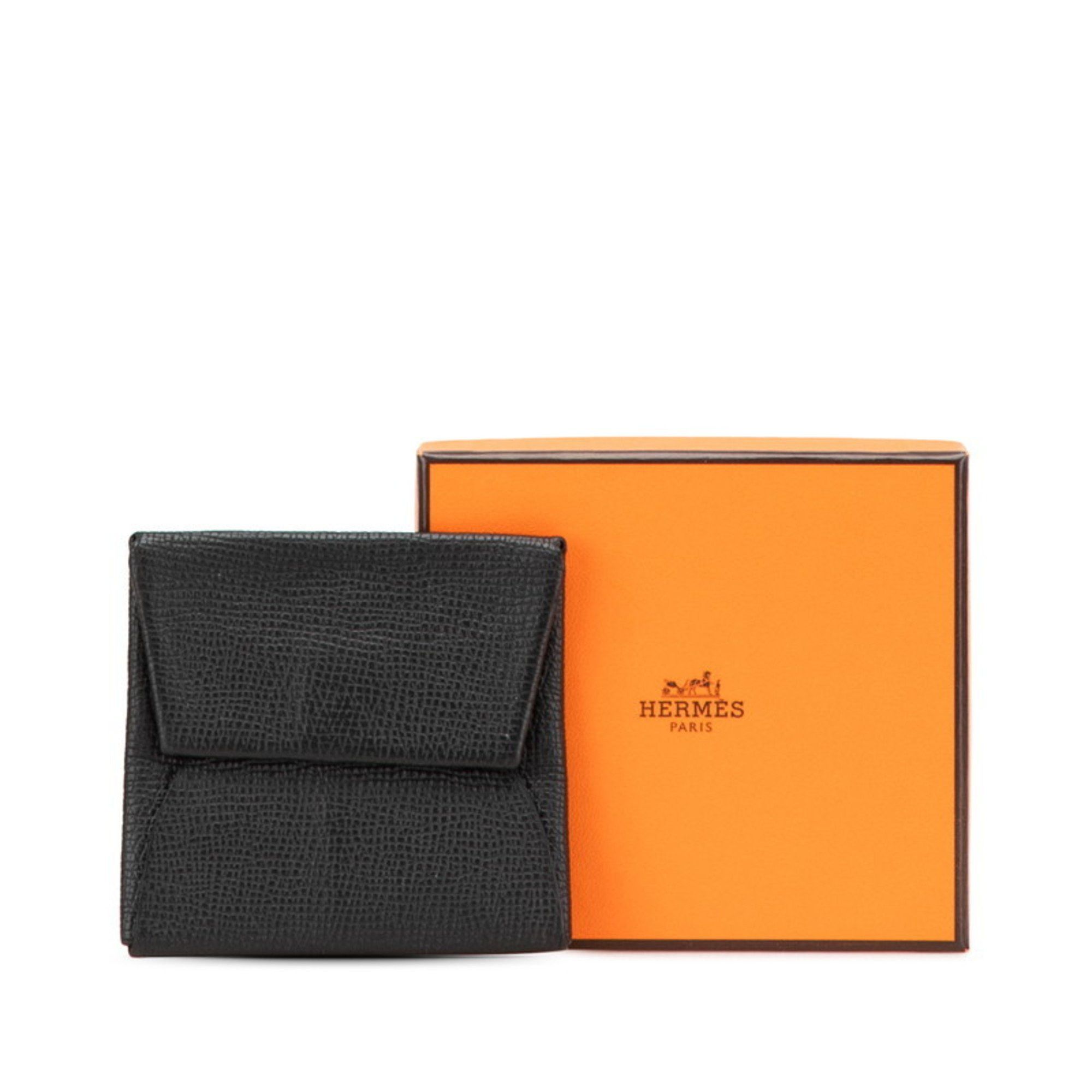 Hermes Hermès Bastia Wallet/Coin Purse Black Epsom Leather Women's HERMES Size ONE SIZE - 9 Thumbnail