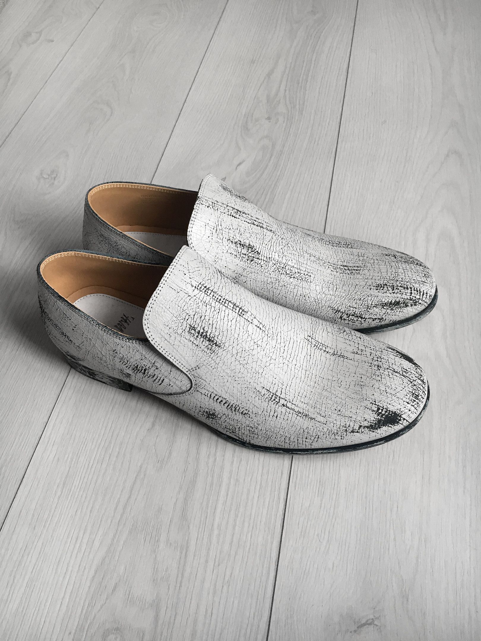 Maison Margiela Maison Martin Margiela x Hu0026M hand painted loafers | Grailed