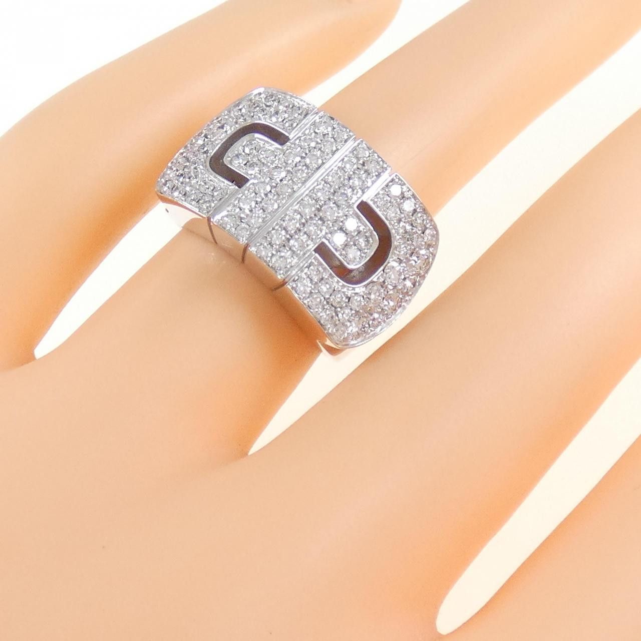 Bvlgari Bvlgari Bvlgari Parentesi 750 White Gold Diamond Ring Size 8 Metal Ring DUTY FREE for USA Size ONE SIZE - 5 Thumbnail