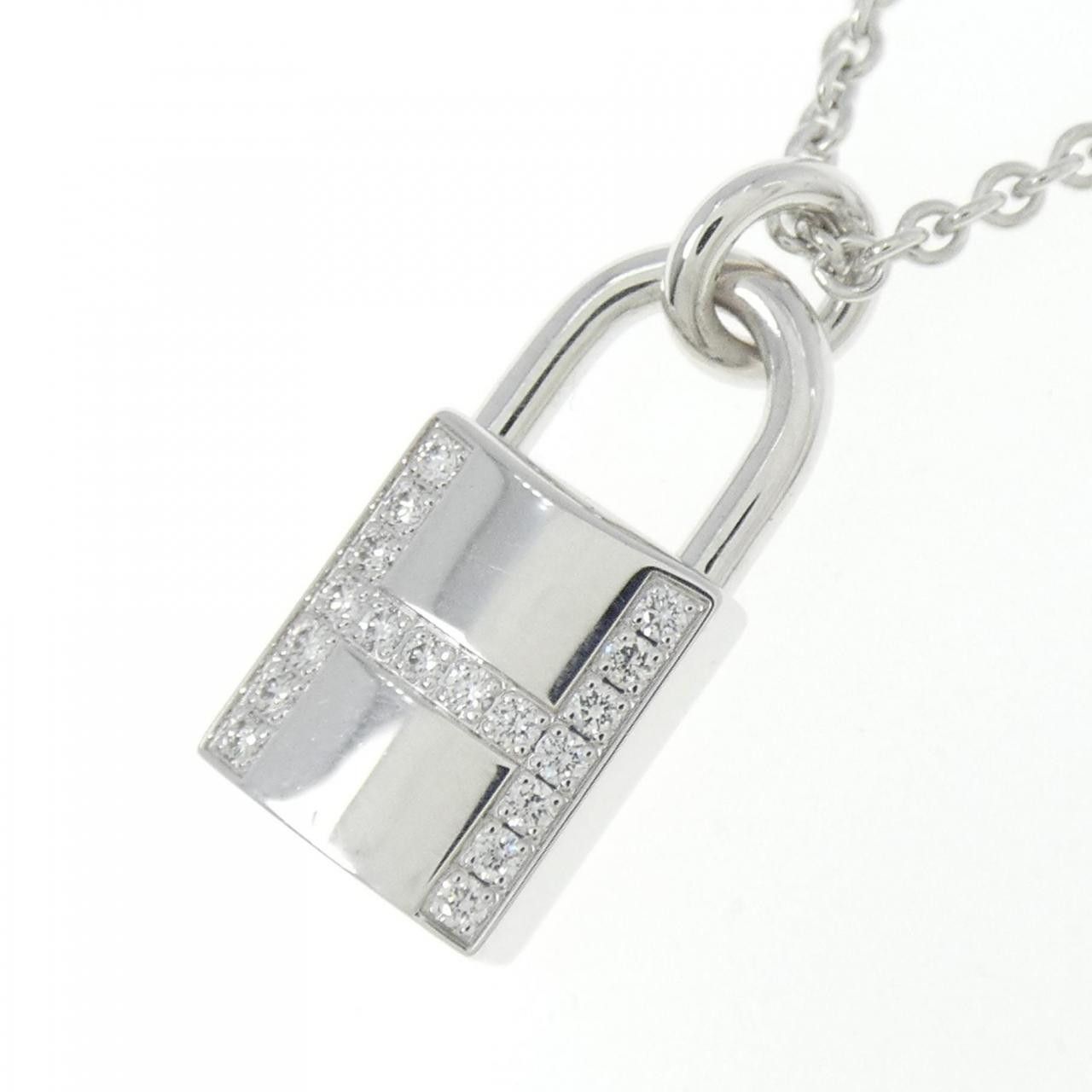 Hermes Hermes Hermes Amulette Cadena 750 White Gold Diamond Necklace Metal Necklace DUTY FREE for USA Size ONE SIZE - 3 Thumbnail