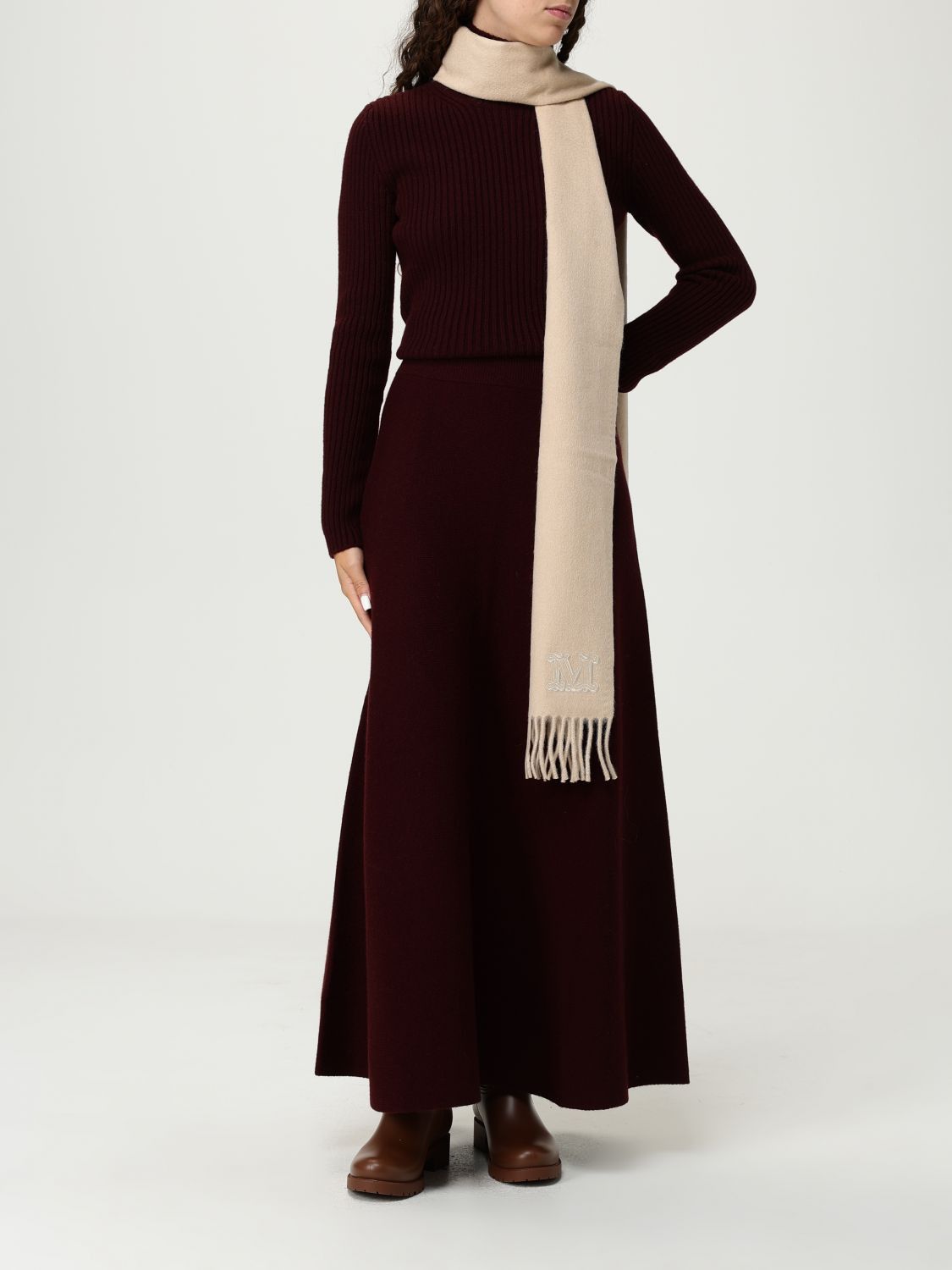 Max Mara Max Mara Sweater Woman Burgundy Size L / US 10 / IT 46 - 2 Thumbnail