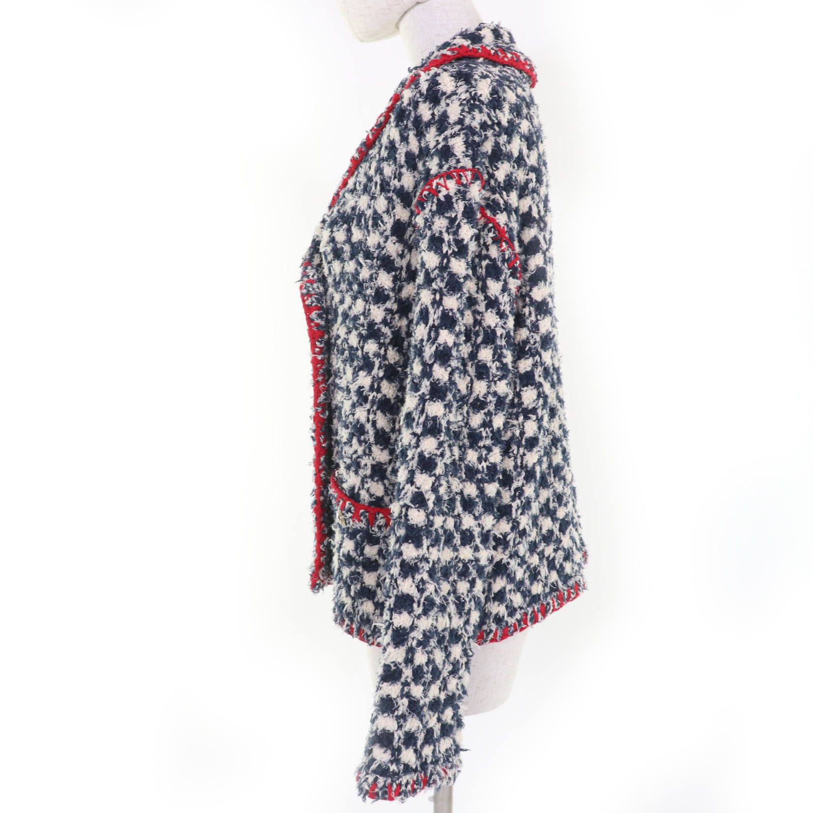 Chanel Chanel COCO Button Tweed Linen Jacket Cotton Outerwear