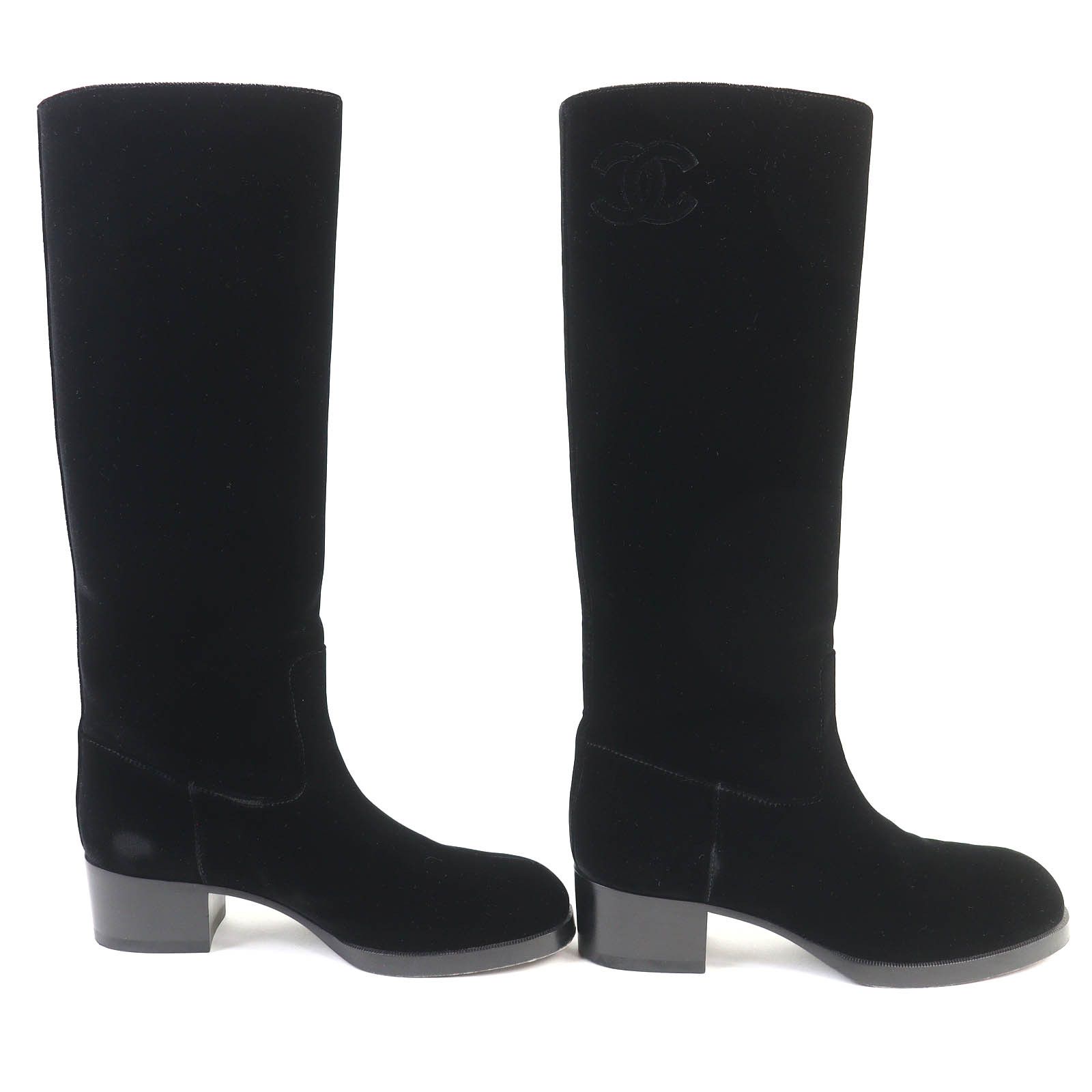 Chanel Chanel Chanel COCO Mark Velour Long Boots Suede Shoes G37985 DUTY FREE for USA Size ONE SIZE - 4 Thumbnail