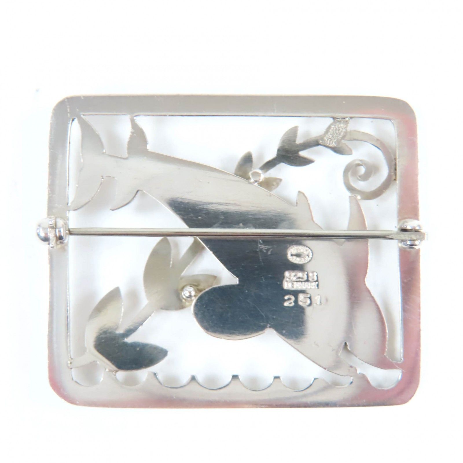 Other Other Georg Jensen Dolphin Silver 925 Brooch Metal Brooch DUTY FREE for USA Size ONE SIZE - 3 Thumbnail