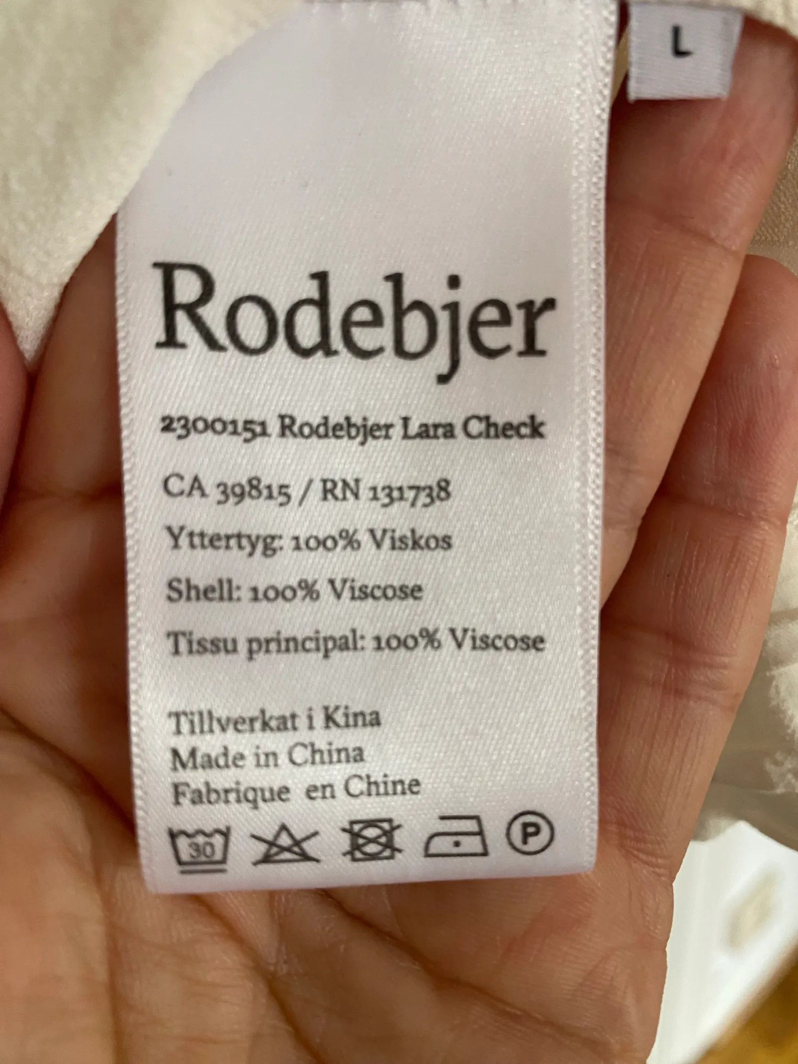 Rodebjer Rodebjer Rodebjer Lara Check Blouse Size L / US 10 / IT 46 - 3 Thumbnail