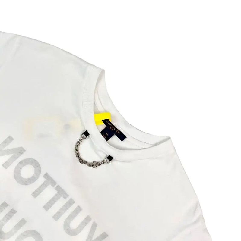 Louis Vuitton Louis Vuitton Women's XL White Cotton T-Shirt 0089 Size XL / US 12-14 / IT 48-50 - 3 Thumbnail