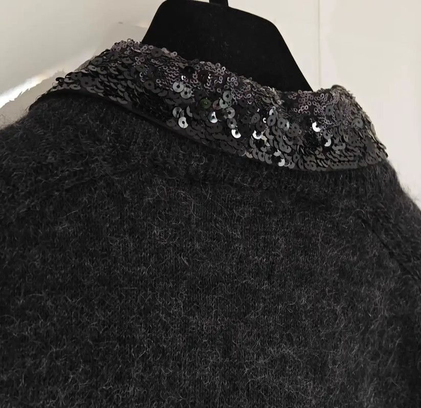 Louis Vuitton Louis Vuitton Gray Wool Knit Short Sleeve Sweater 0089 Size S / US 4 / IT 40 - 5 Thumbnail