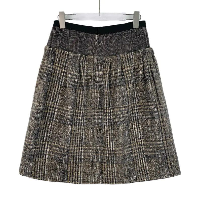 Louis Vuitton Louis Vuitton Brown Mohair Women's Skirt 0089 Size 23" - 2 Thumbnail