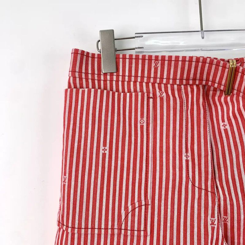Louis Vuitton Louis Vuitton Color Block Cotton Shorts for Women 0089 Size 23" - 3 Thumbnail