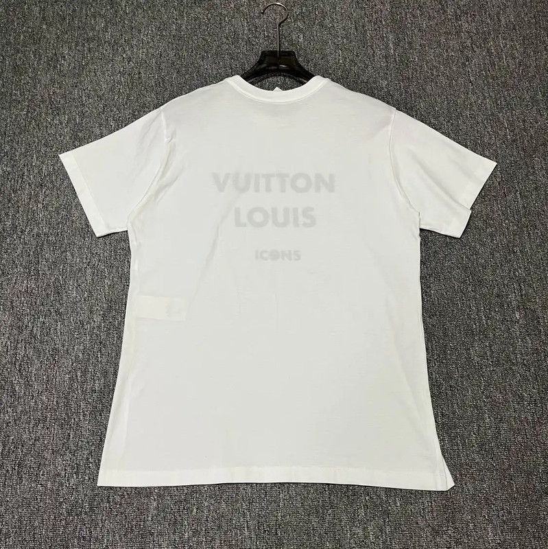Louis Vuitton Louis Vuitton Spring Autumn White Cotton T-Shirt 0089 Size XXL / US 16-18 / IT 52-54 - 2 Thumbnail