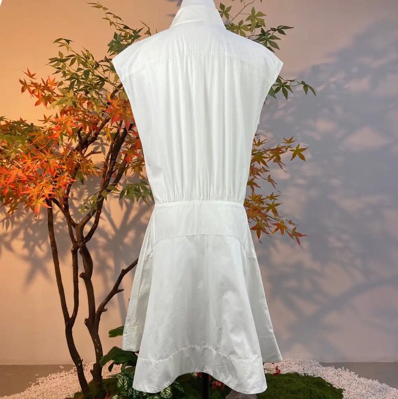 Louis Vuitton Louis Vuitton White Cotton Dress for Women 0089 Size M / US 6-8 / IT 42-44 - 2 Thumbnail