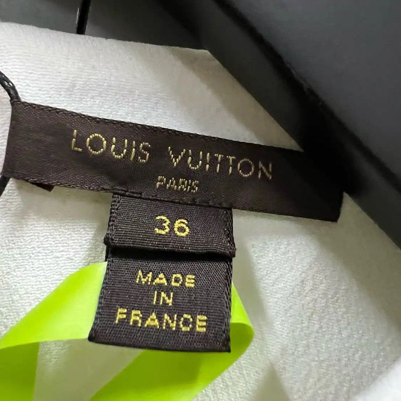 Louis Vuitton Louis Vuitton White Cotton Sleeveless Dress 0089 Size ONE SIZE - 4 Thumbnail