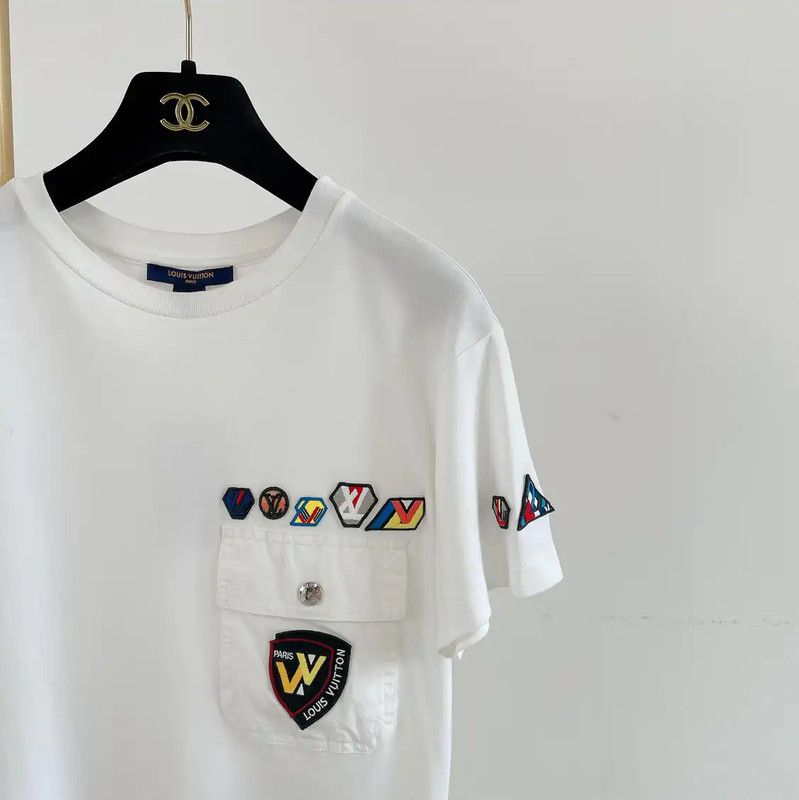Louis Vuitton Louis Vuitton Women's Logo Cotton T-Shirt 0089 Size XS / US 0-2 / IT 36-38 - 3 Thumbnail