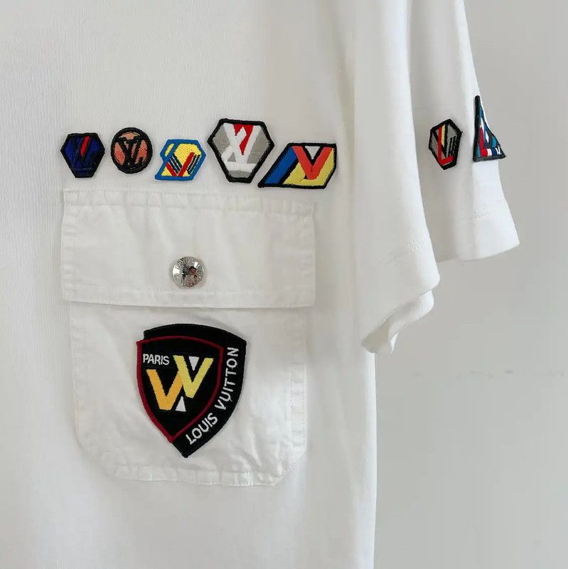 Louis Vuitton Louis Vuitton Women's Logo Cotton T-Shirt 0089 Size XS / US 0-2 / IT 36-38 - 4 Thumbnail