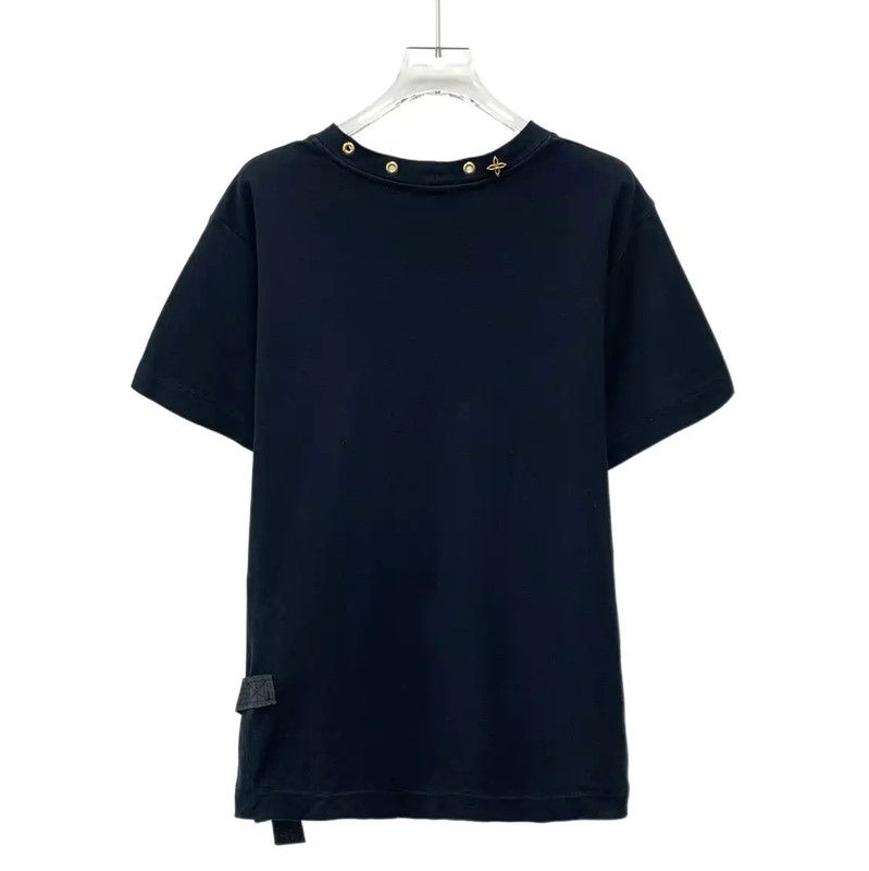 Louis Vuitton Louis Vuitton Black Cotton T-Shirt for Women 0089 Size XL / US 12-14 / IT 48-50 - 2 Thumbnail