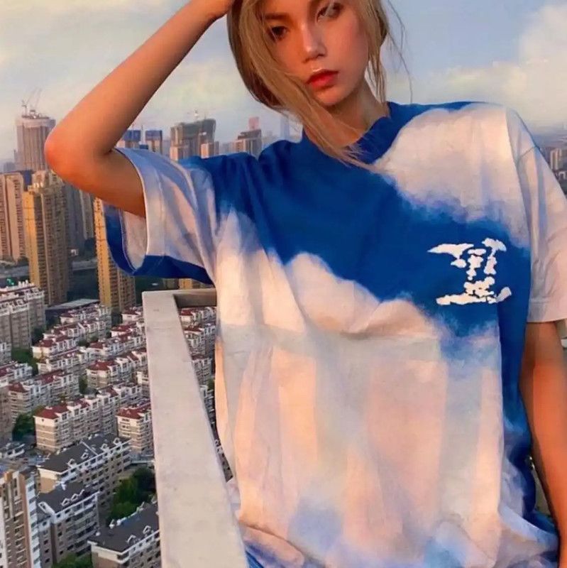 Louis Vuitton Louis Vuitton Blue Cotton Women's T-Shirt 0089 Size M / US 6-8 / IT 42-44 - 6 Thumbnail