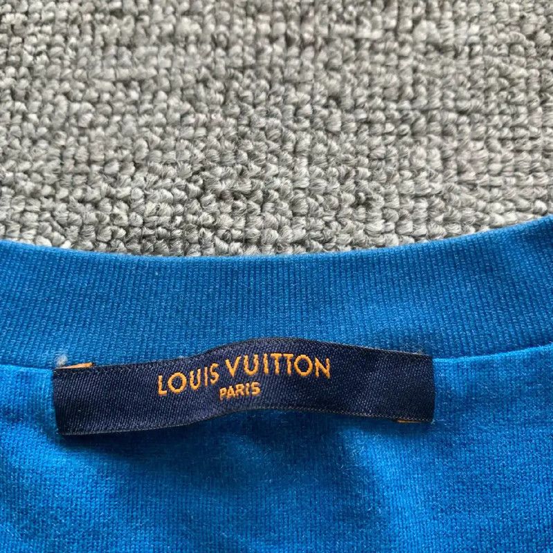 Louis Vuitton Louis Vuitton Blue Cotton Women's T-Shirt 0089 Size M / US 6-8 / IT 42-44 - 7 Thumbnail