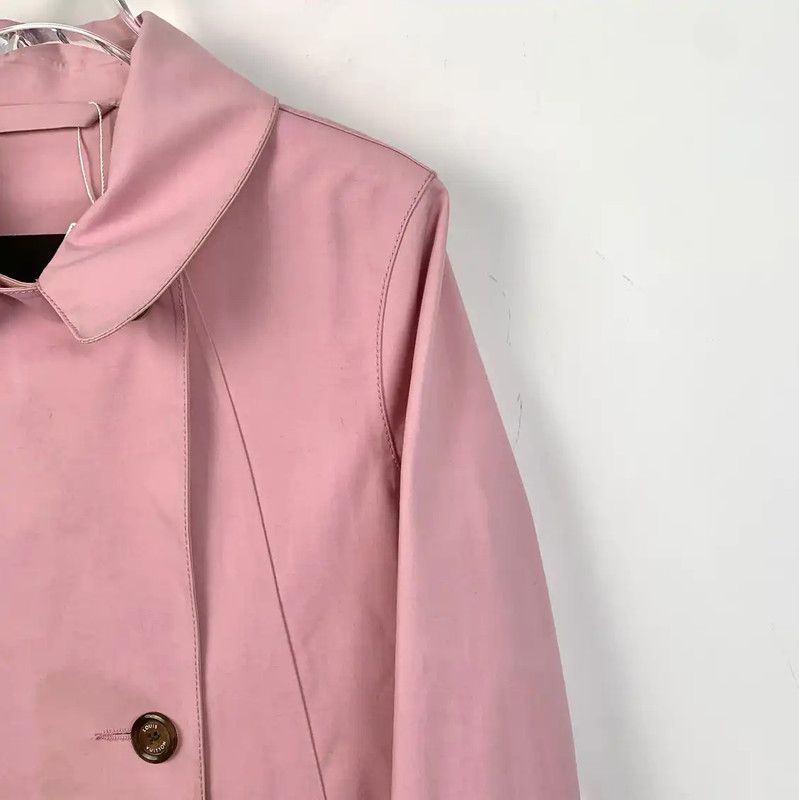 Louis Vuitton Louis Vuitton Pink Cotton Women's Trench Coat 0089 Size S / US 4 / IT 40 - 3 Thumbnail