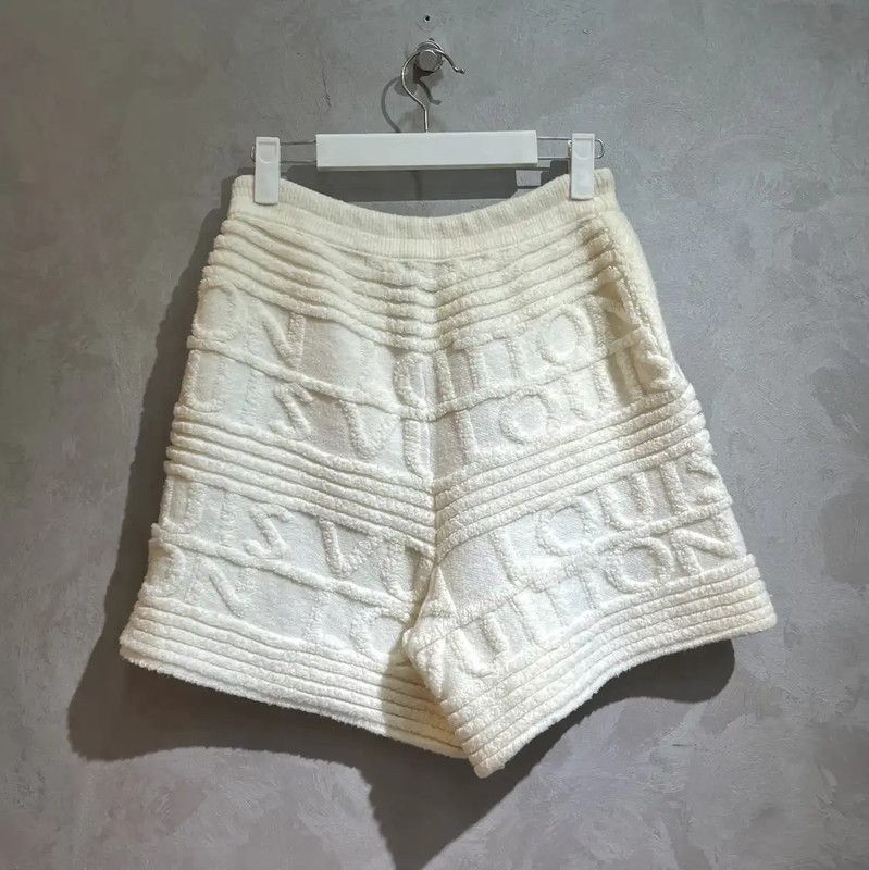 Louis Vuitton Louis Vuitton Cream Cotton Women's Shorts 0089 Size 23" - 2 Thumbnail