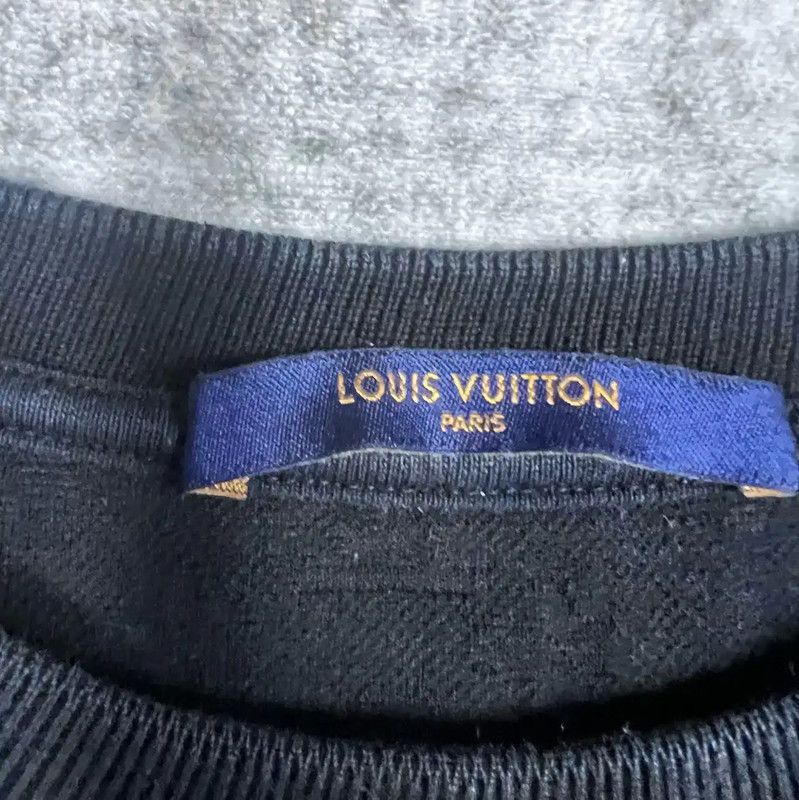 Louis Vuitton Louis Vuitton Black Cotton T-Shirt for Women 0089 Size M / US 6-8 / IT 42-44 - 2 Thumbnail