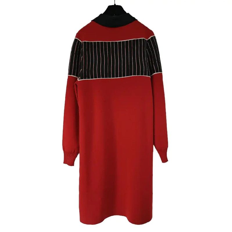 Louis Vuitton Louis Vuitton Red Wool Polka Dot Dress 0089 Size S / US 4 / IT 40 - 2 Thumbnail