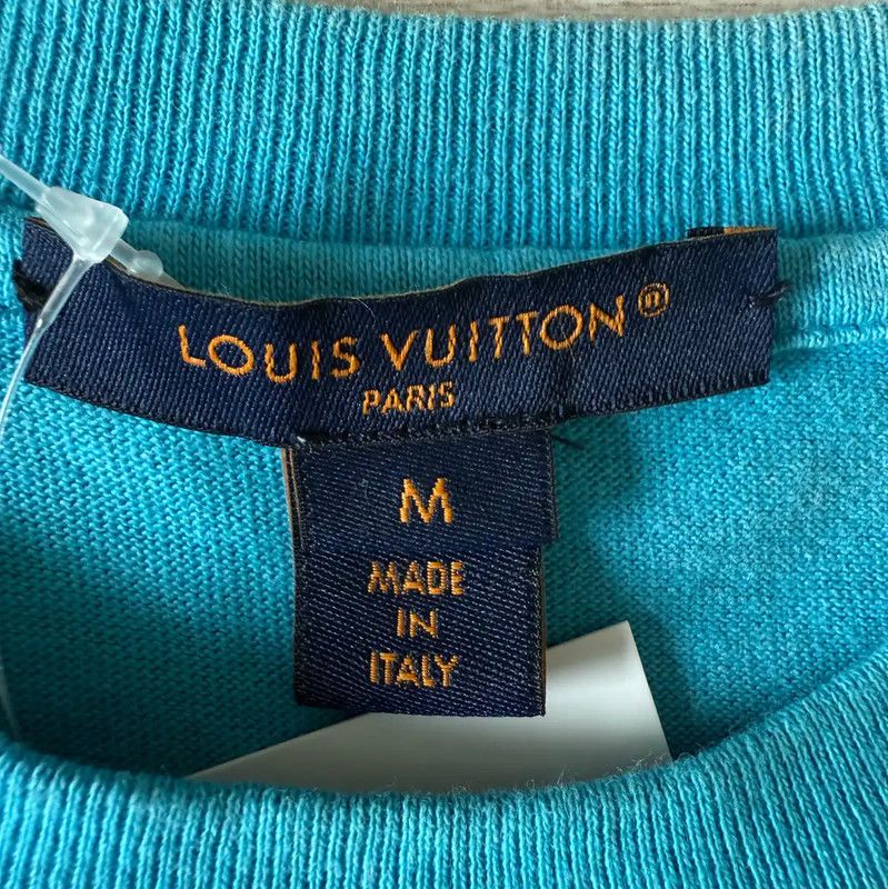 Louis Vuitton Louis Vuitton Blue Cotton T-Shirt for Women 0089 Size M / US 6-8 / IT 42-44 - 3 Thumbnail
