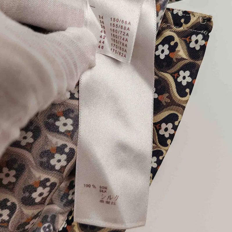 Louis Vuitton Louis Vuitton Brown Silk Women's Shorts 0089 Size 23" - 6 Thumbnail