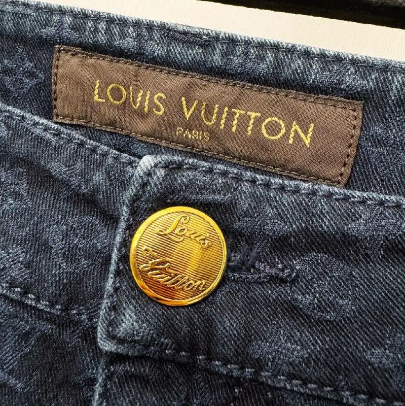 Louis Vuitton Louis Vuitton Blue Casual Pants for Women 0089 Size 23" - 2 Thumbnail