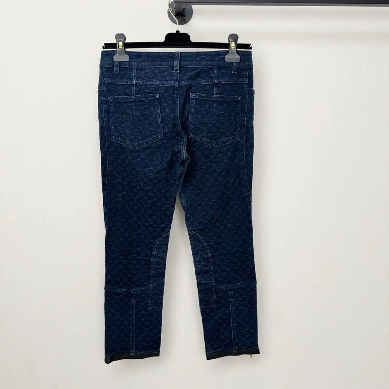 Louis Vuitton Louis Vuitton Blue Casual Pants for Women 0089 Size 23" - 3 Thumbnail