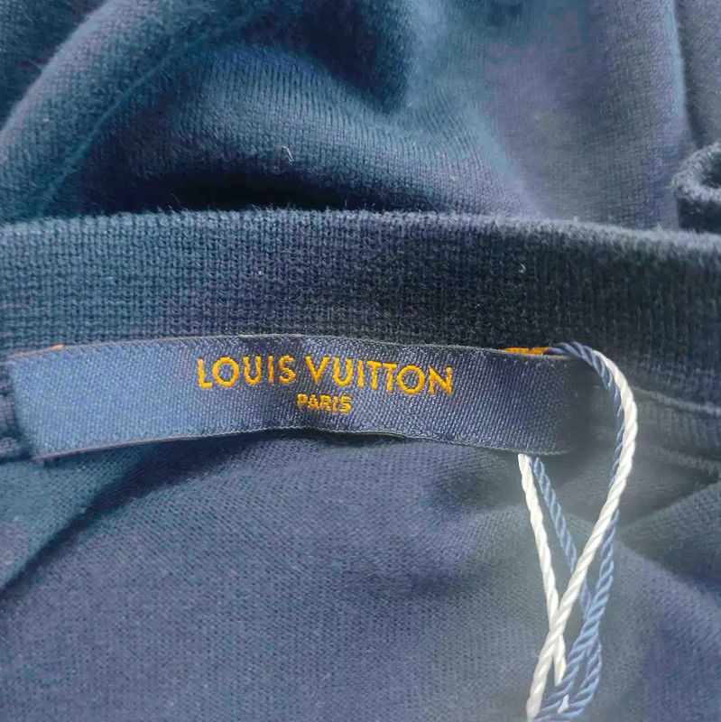 Louis Vuitton Louis Vuitton Navy Cotton Women's T-Shirt 0089 Size M / US 6-8 / IT 42-44 - 3 Thumbnail