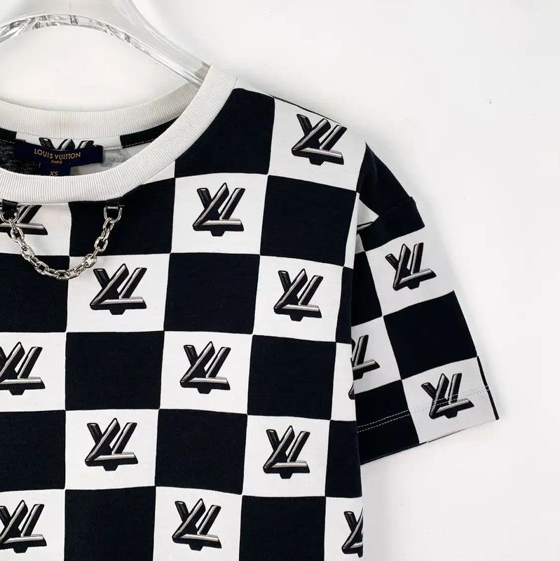 Louis Vuitton Louis Vuitton XS Black Cotton Ladies T-shirt 0089 Size XS / US 0-2 / IT 36-38 - 3 Thumbnail