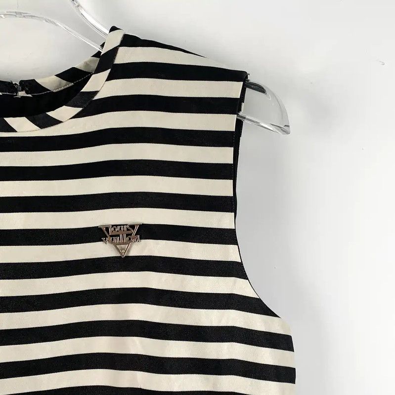 Louis Vuitton Louis Vuitton Striped Silk Women's T-Shirt 0089 Size XS / US 0-2 / IT 36-38 - 3 Thumbnail