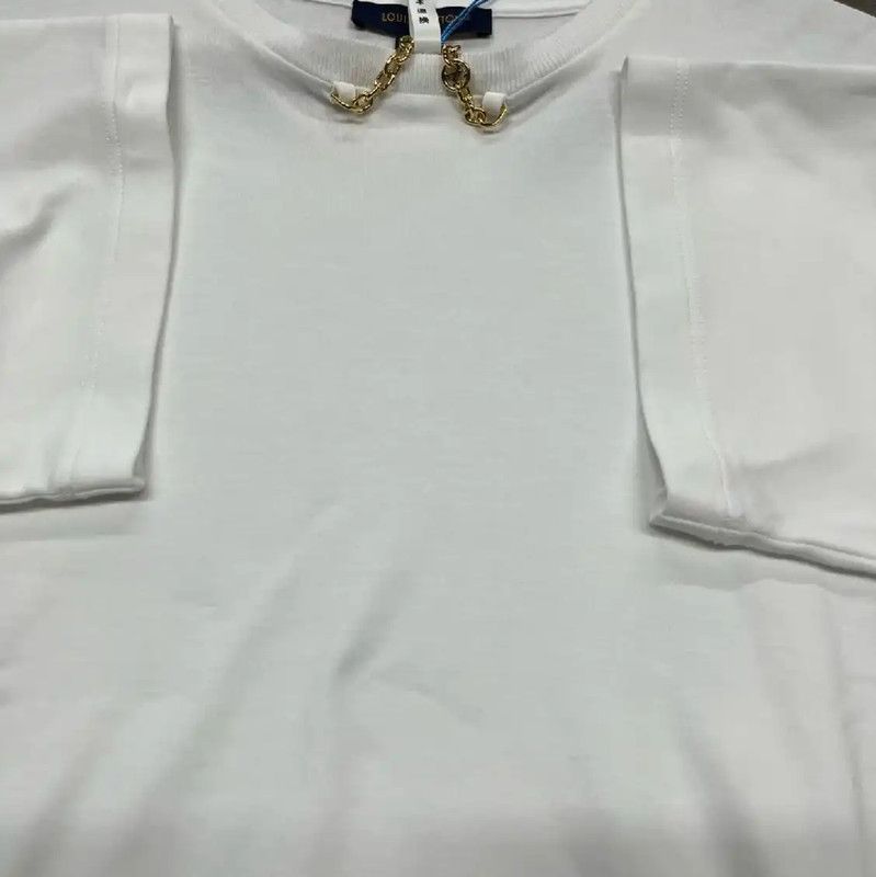 Louis Vuitton Louis Vuitton White Cotton Women's T-Shirt 0089 Size XS / US 0-2 / IT 36-38 - 4 Thumbnail