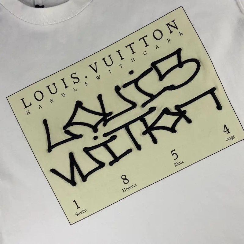Louis Vuitton Louis Vuitton White Cotton XXL T-Shirt 0089 Size XXL / US 16-18 / IT 52-54 - 3 Thumbnail