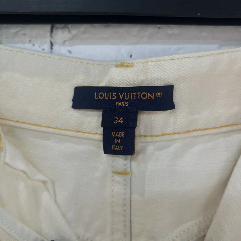 Louis Vuitton Louis Vuitton White Cotton Women's Shorts 0089 Size 28" / US 6 / IT 42 - 4 Thumbnail