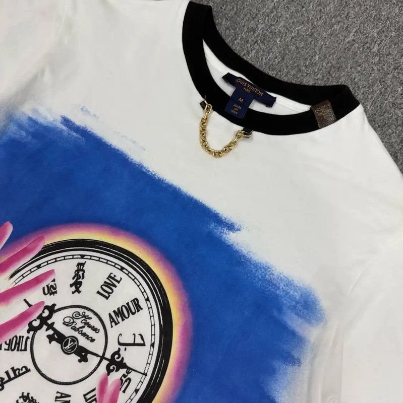Louis Vuitton Louis Vuitton Women's Cotton T-shirt with Graphic Design 0089 Size M / US 6-8 / IT 42-44 - 3 Thumbnail