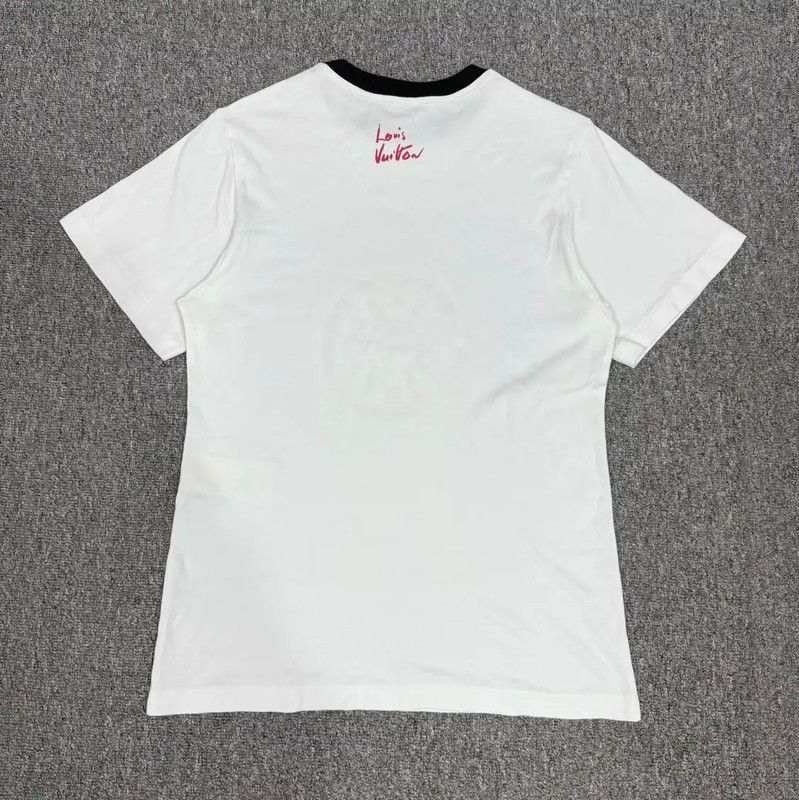 Louis Vuitton Louis Vuitton Women's Cotton T-shirt with Graphic Design 0089 Size M / US 6-8 / IT 42-44 - 2 Thumbnail
