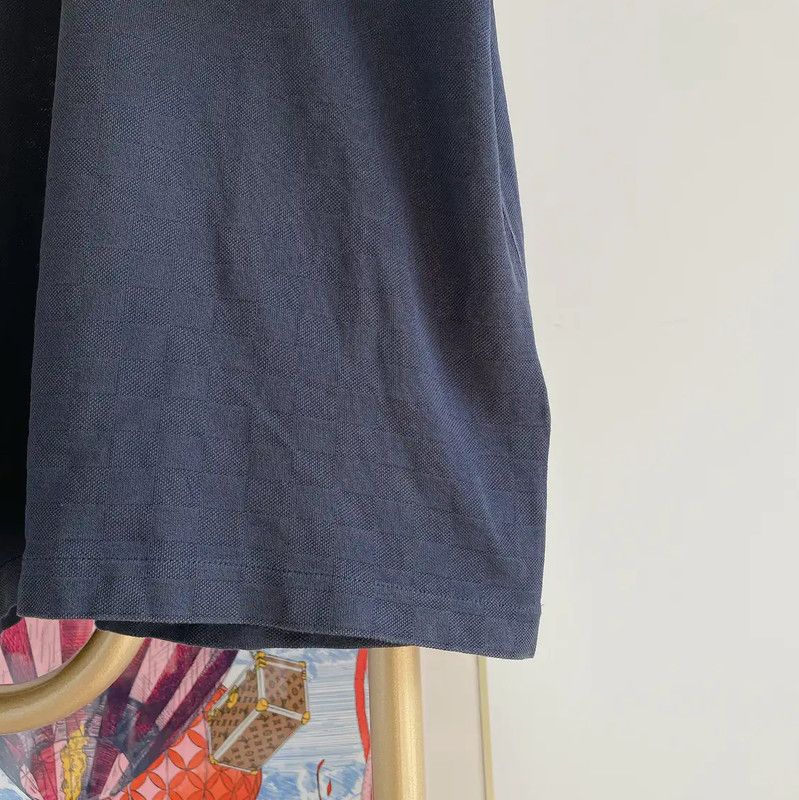 Louis Vuitton Louis Vuitton Summer Navy Cotton T-Shirt 0089 Size XL / US 12-14 / IT 48-50 - 4 Thumbnail