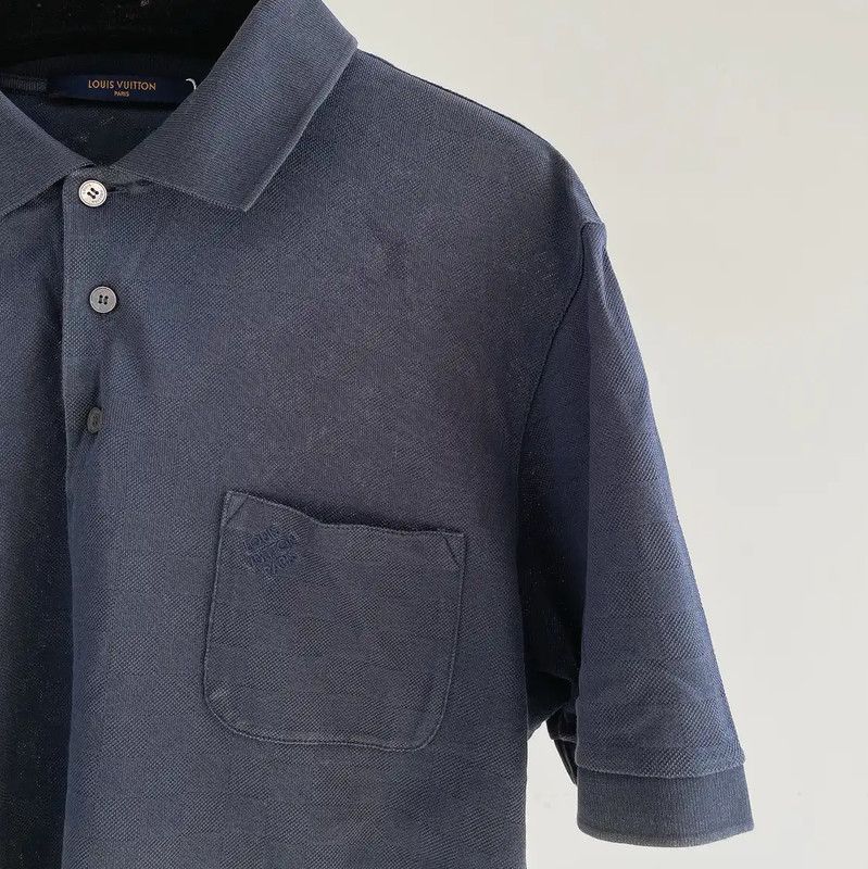 Louis Vuitton Louis Vuitton Summer Navy Cotton T-Shirt 0089 Size XL / US 12-14 / IT 48-50 - 3 Thumbnail