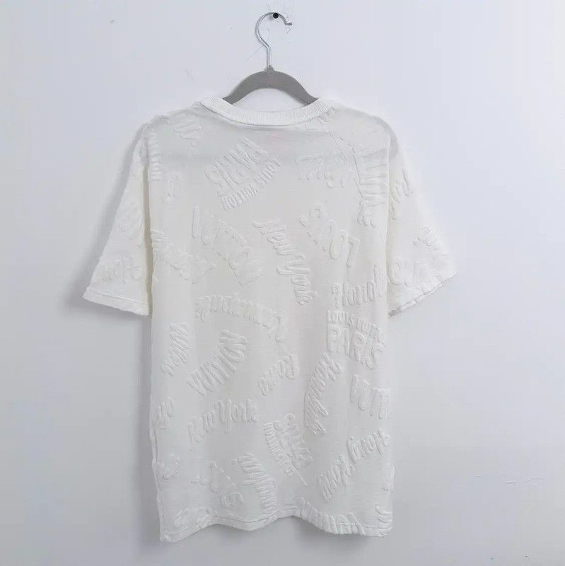 Louis Vuitton Louis Vuitton White Cotton T-Shirt for Women 0089 Size L / US 10 / IT 46 - 2 Thumbnail