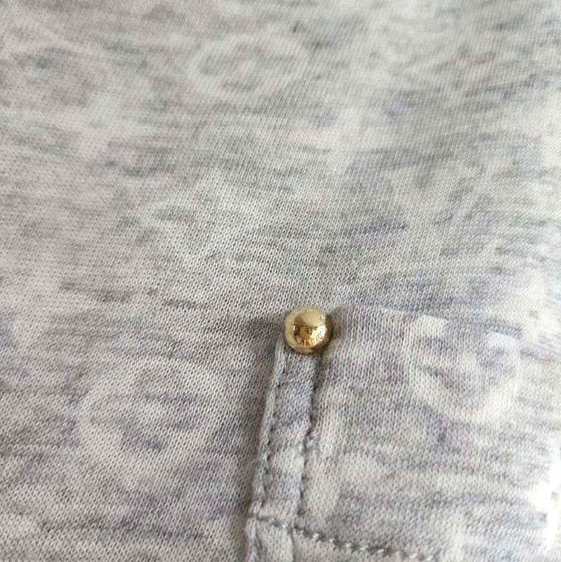Louis Vuitton Louis Vuitton Gray Cotton Logo Short Sleeve Tee 0089 Size L / US 10 / IT 46 - 3 Thumbnail