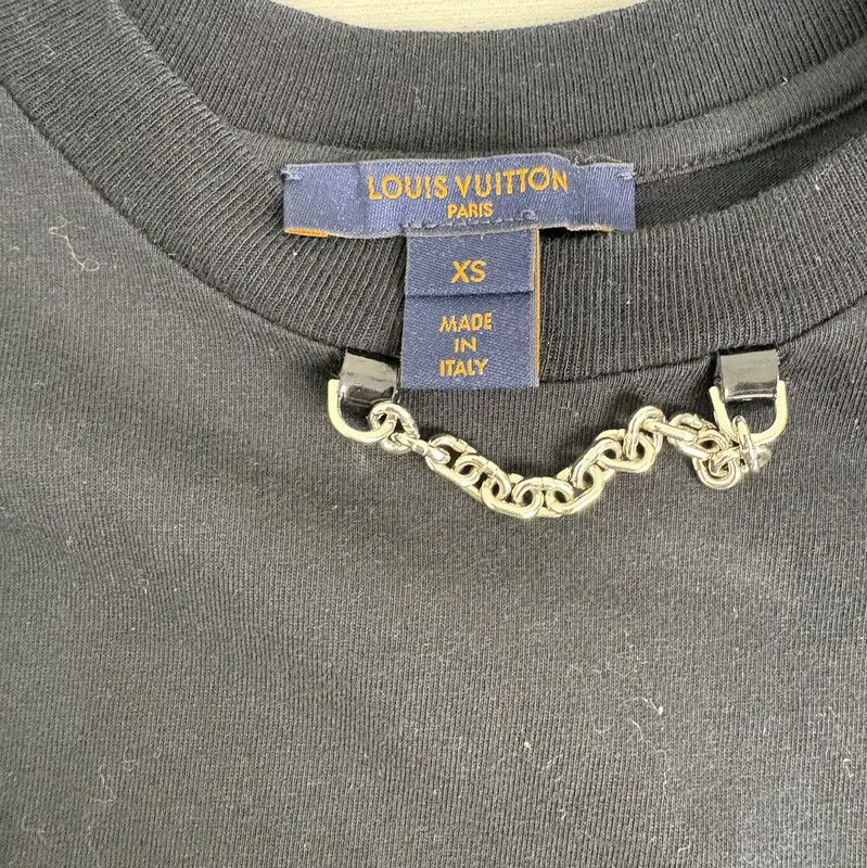 Louis Vuitton Louis Vuitton Black Cotton Women's T-shirt 0089 Size XS / US 0-2 / IT 36-38 - 3 Thumbnail