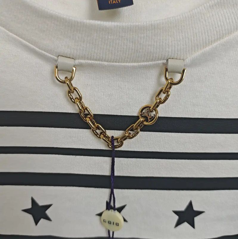 Louis Vuitton Louis Vuitton White Cotton Summer T-Shirt 0089 Size XL / US 12-14 / IT 48-50 - 2 Thumbnail