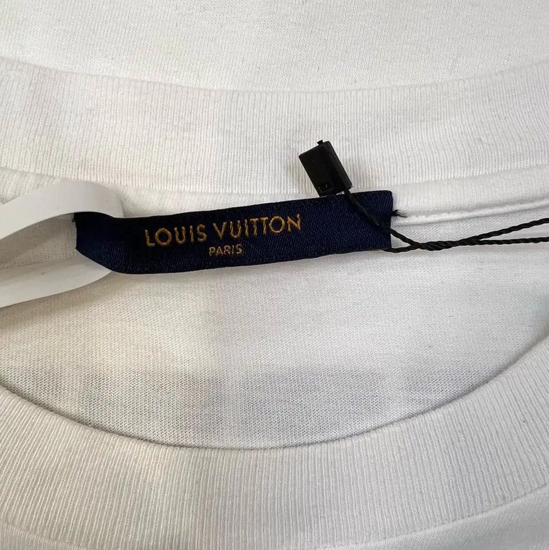 Louis Vuitton Louis Vuitton Summer White Cotton Short Sleeve T-Shirt 0089 Size M / US 6-8 / IT 42-44 - 6 Thumbnail